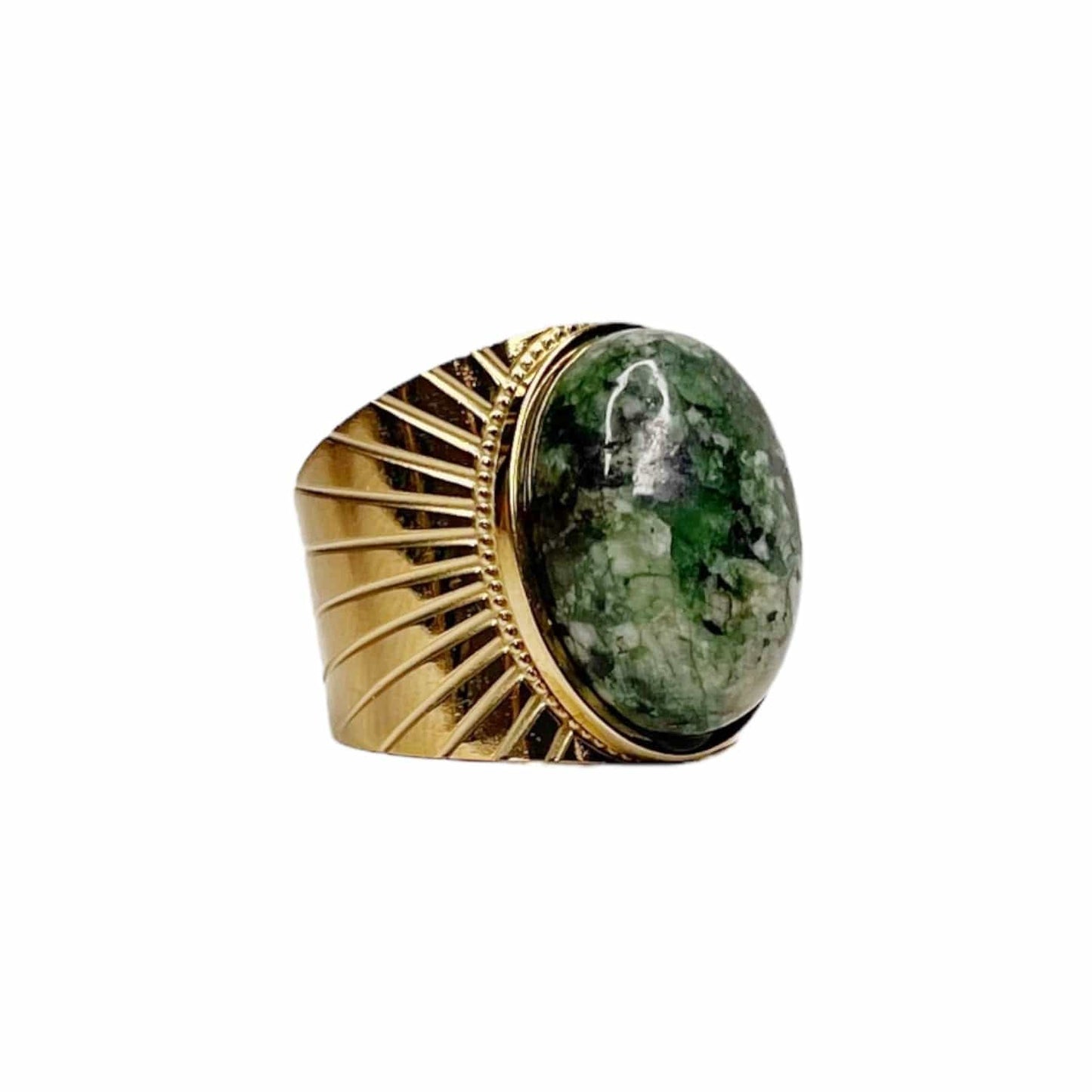 Néfertiti : Bague sertie d'une pierre naturelle