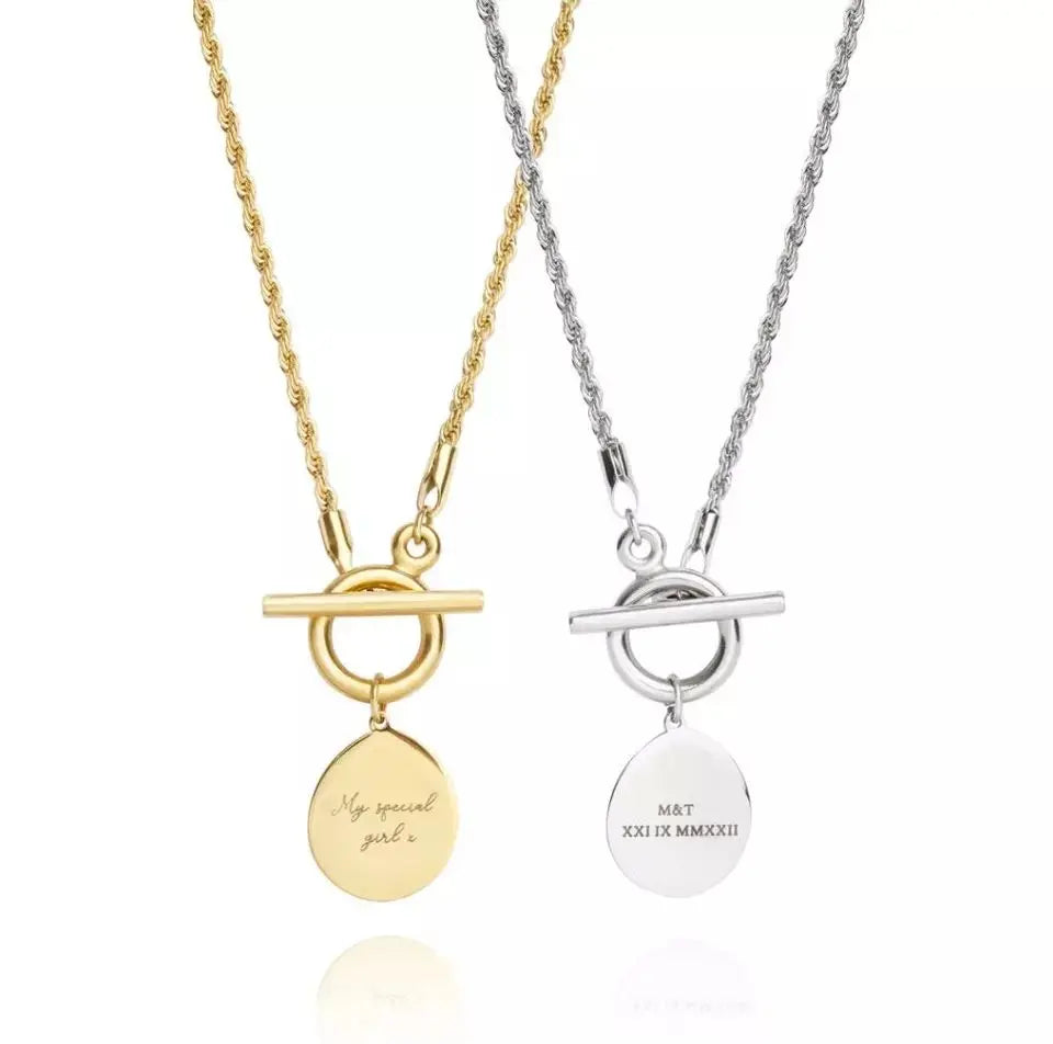 Collier personnalisé avec gravure pour femme