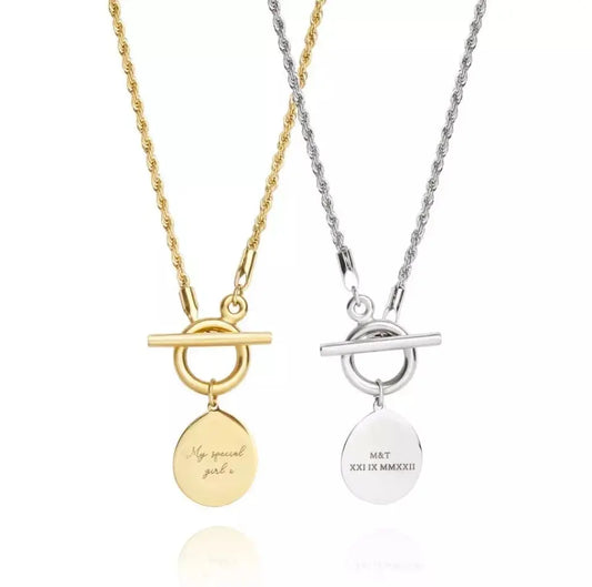 Collier personnalisé avec gravure pour femme