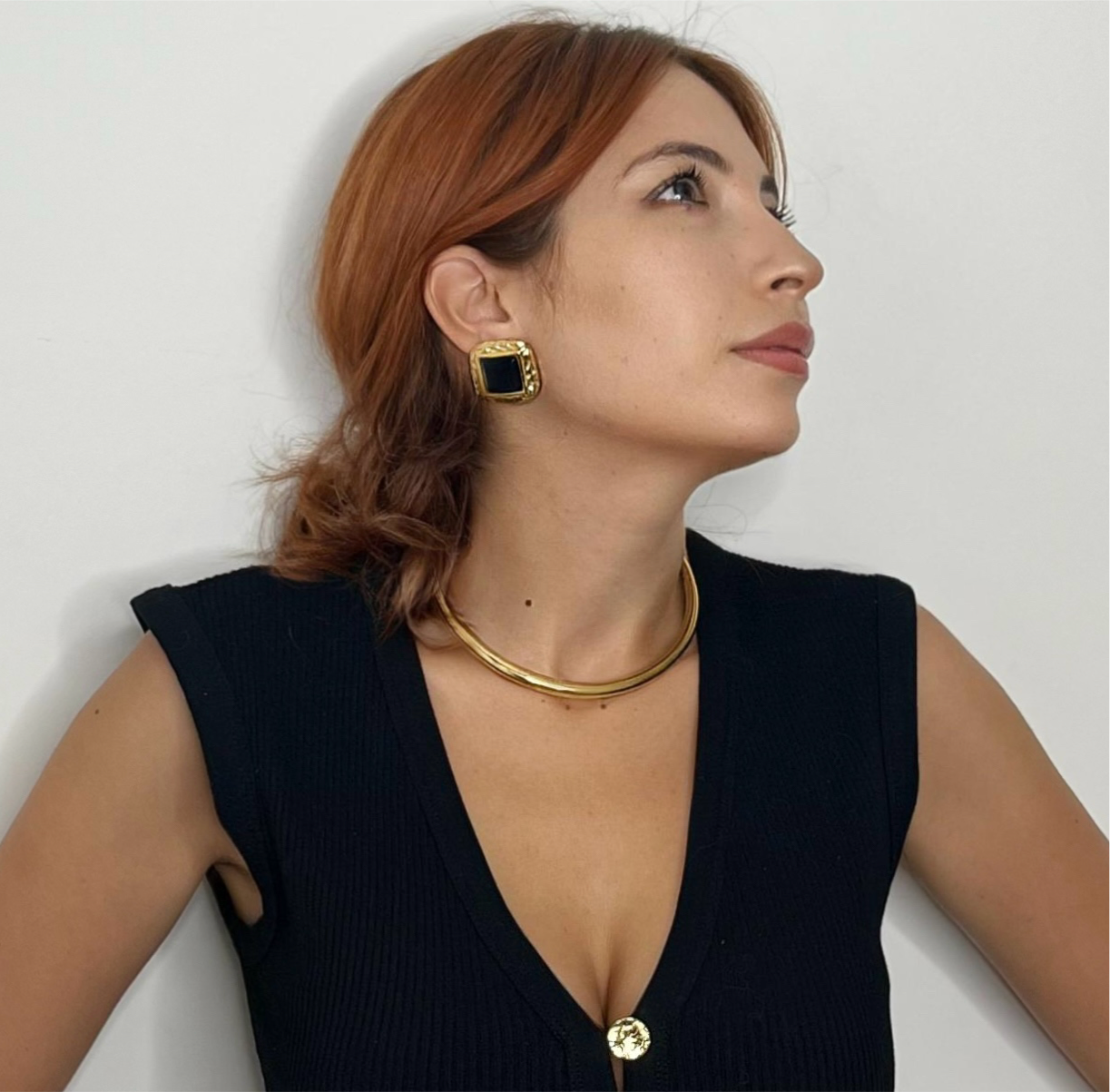 Sophie : Boucles d’oreilles puces style vintage