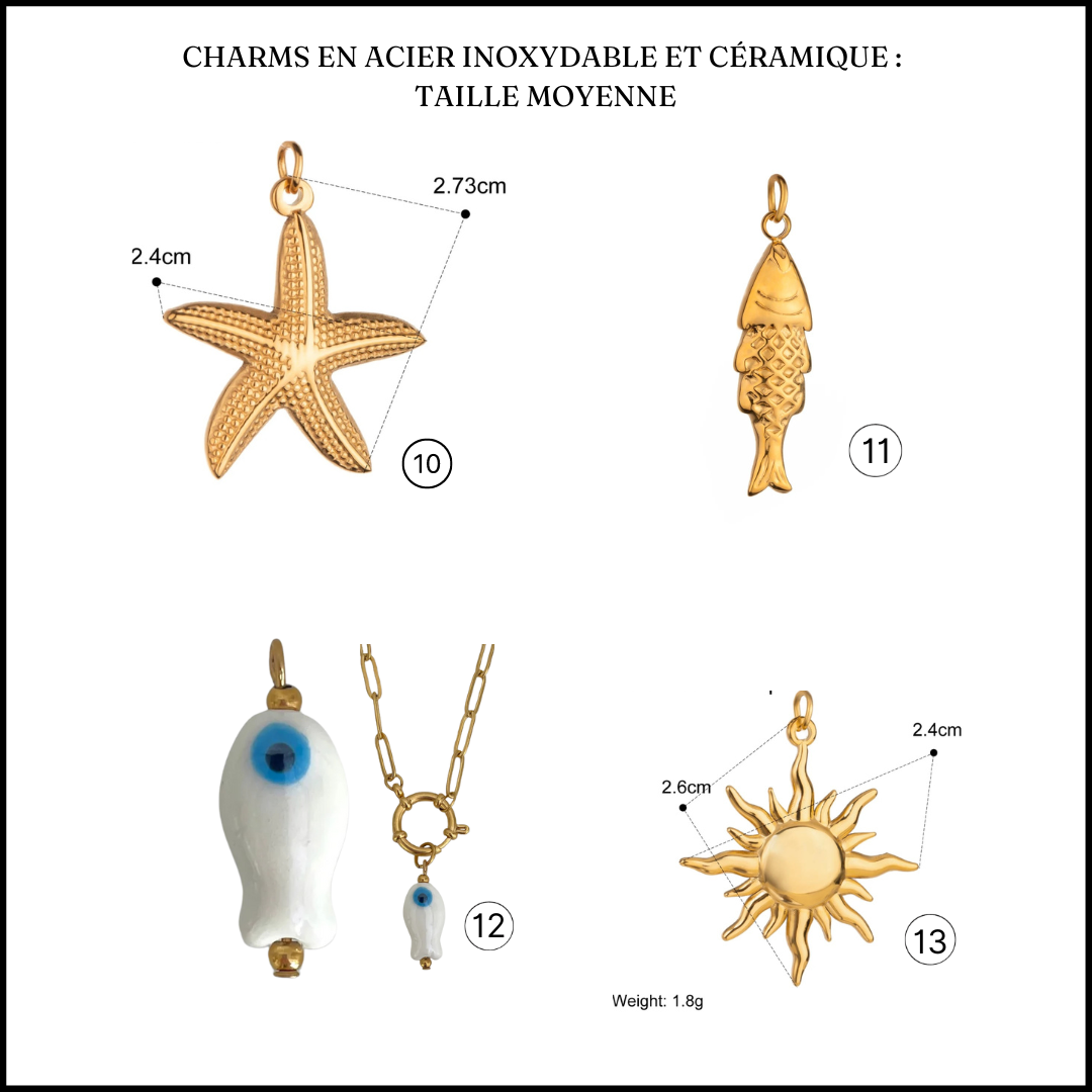 Chaîne serpent personnalisables avec charms