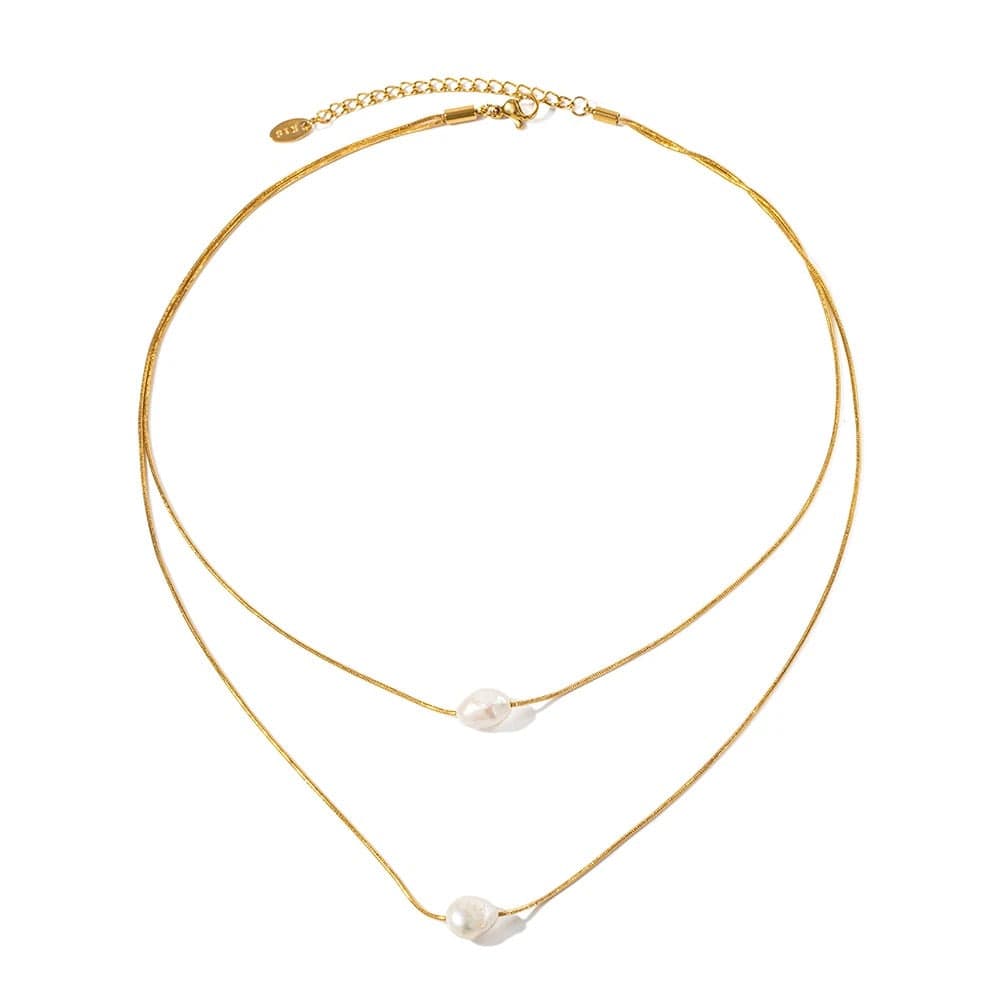 Marlyne : Collier double sublimé de perles naturelles