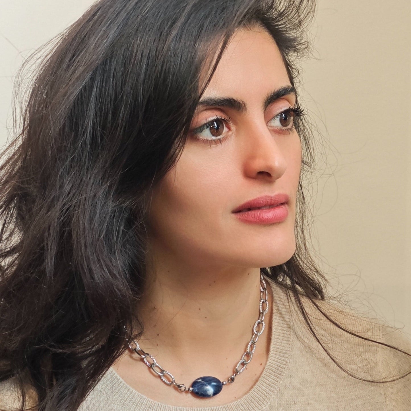 Collier personnalisable avec ta pierre naturelle préferéé : Lydie L'or Didon