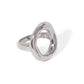 Bague argentée simple et élégante en acier inoxydable L'Or Didon