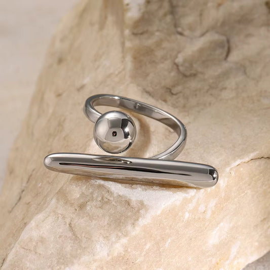 Bague argenté ajustable : Daniella