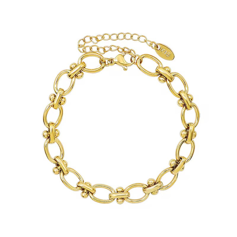 Bracelet Cécile – acier inoxydable doré ou argenté, waterproof