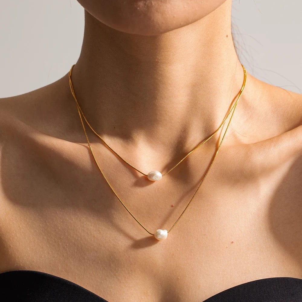 Marlyne : Collier double sublimé de perles naturelles