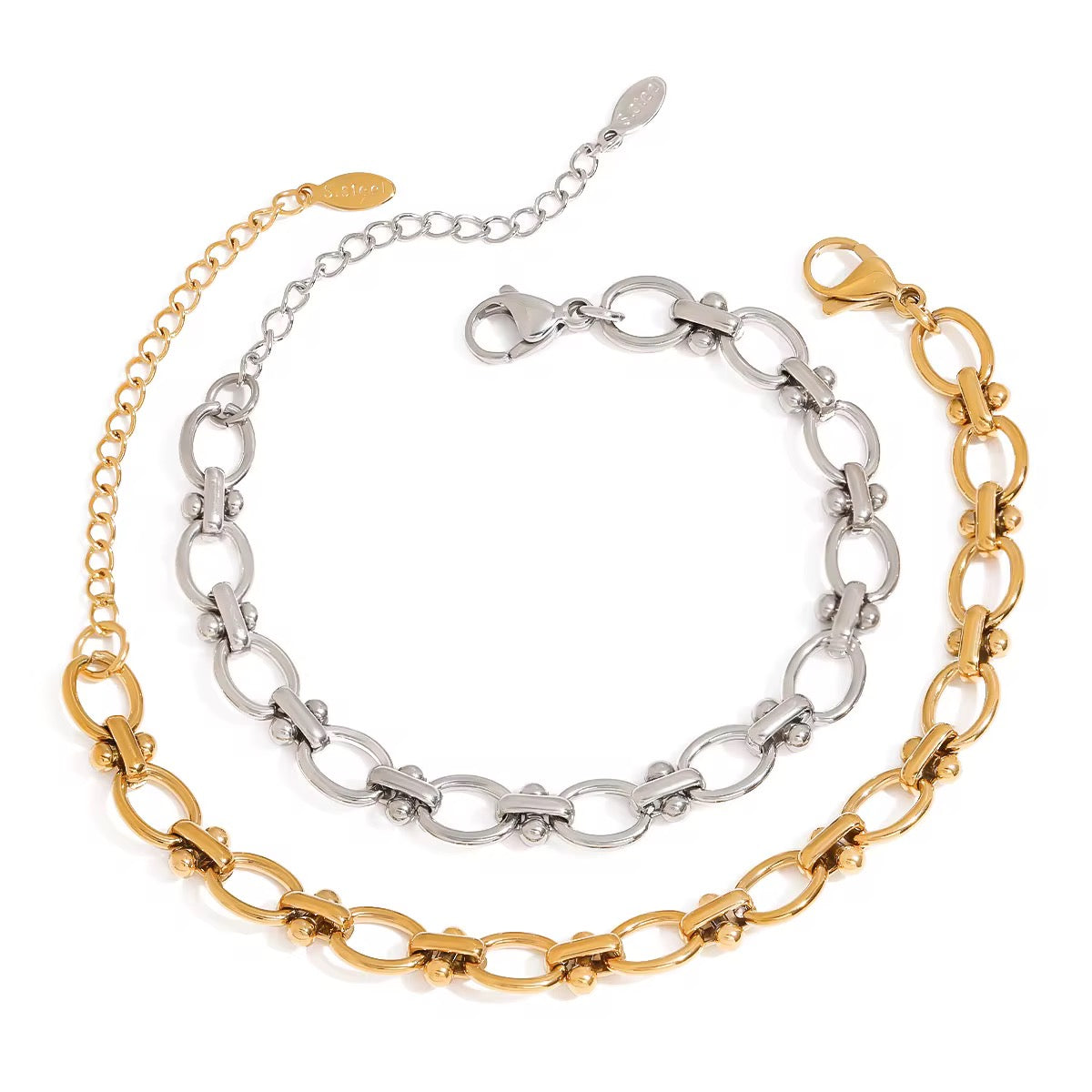 Bracelet Cécile – acier inoxydable doré ou argenté, waterproof