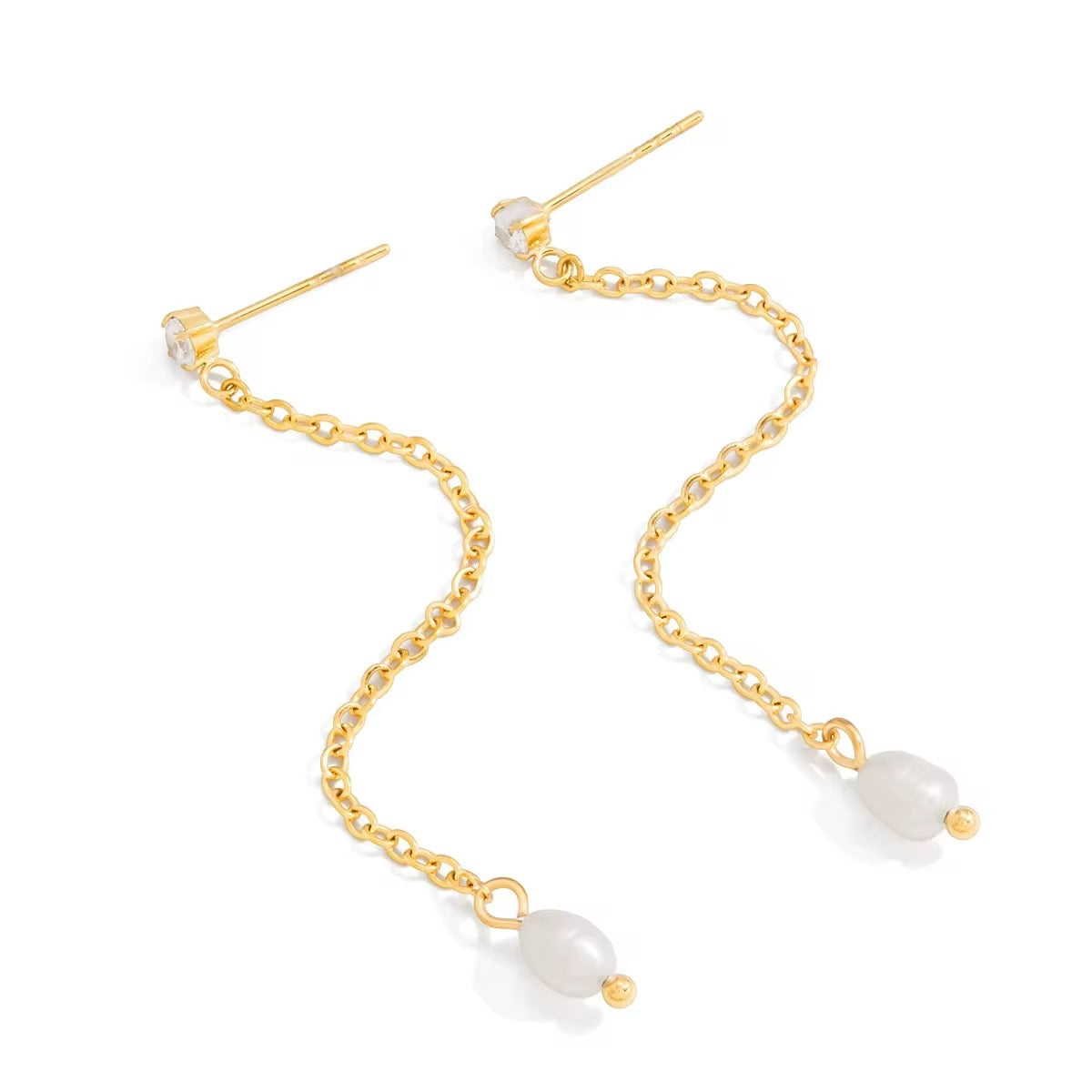 Boucles d’oreilles pendantes fines