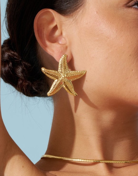 Étoile de mer : Boucles d’oreilles waterproof