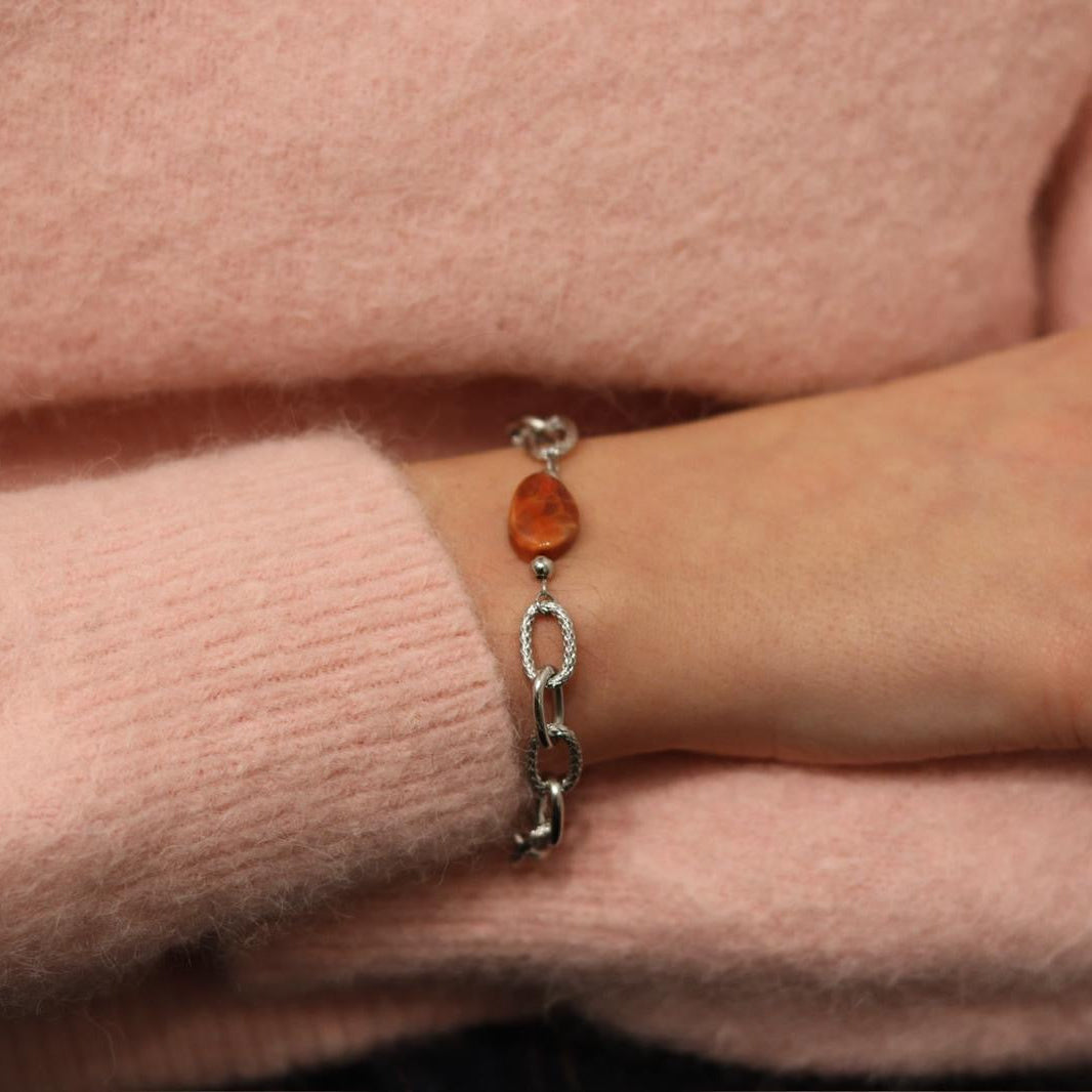 Lydie : Bracelet personnalisé avec la pierre de ton choix, fait main L'or Didon