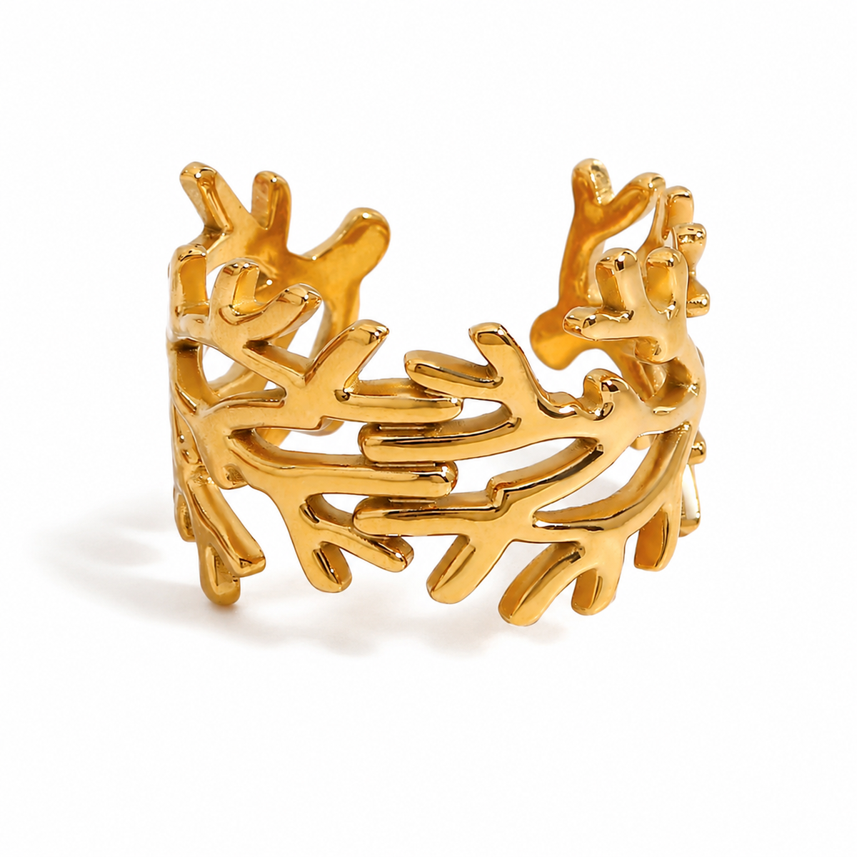 Ear cuff | Bijou d’oreille sans perçage Coral – Dorée
