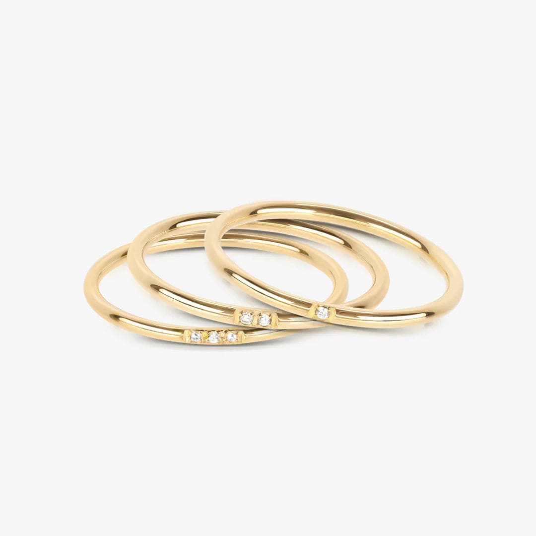 TRIO Trio de bagues fines