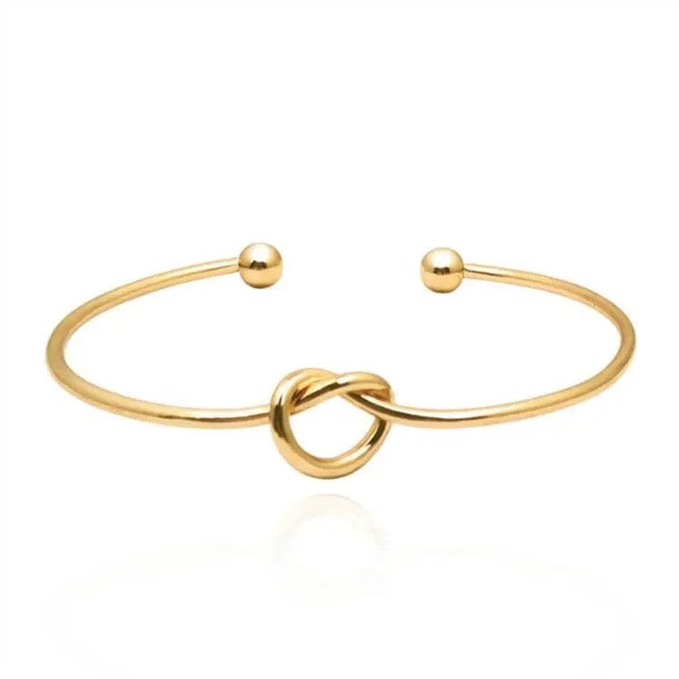 Bracelet Jonc "Knot Cuff" en Acier Inoxydable