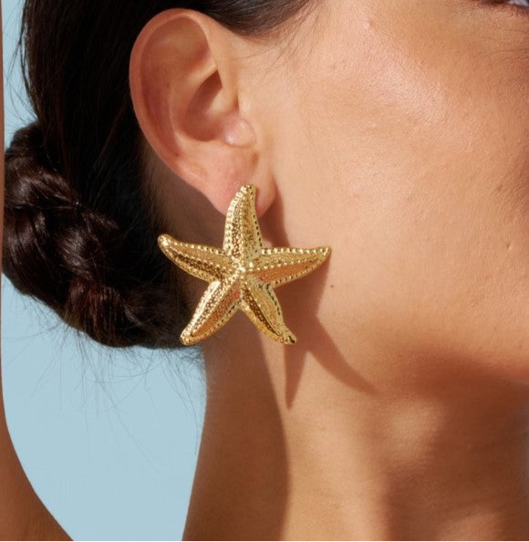 Étoile de mer : Boucles d’oreilles waterproof