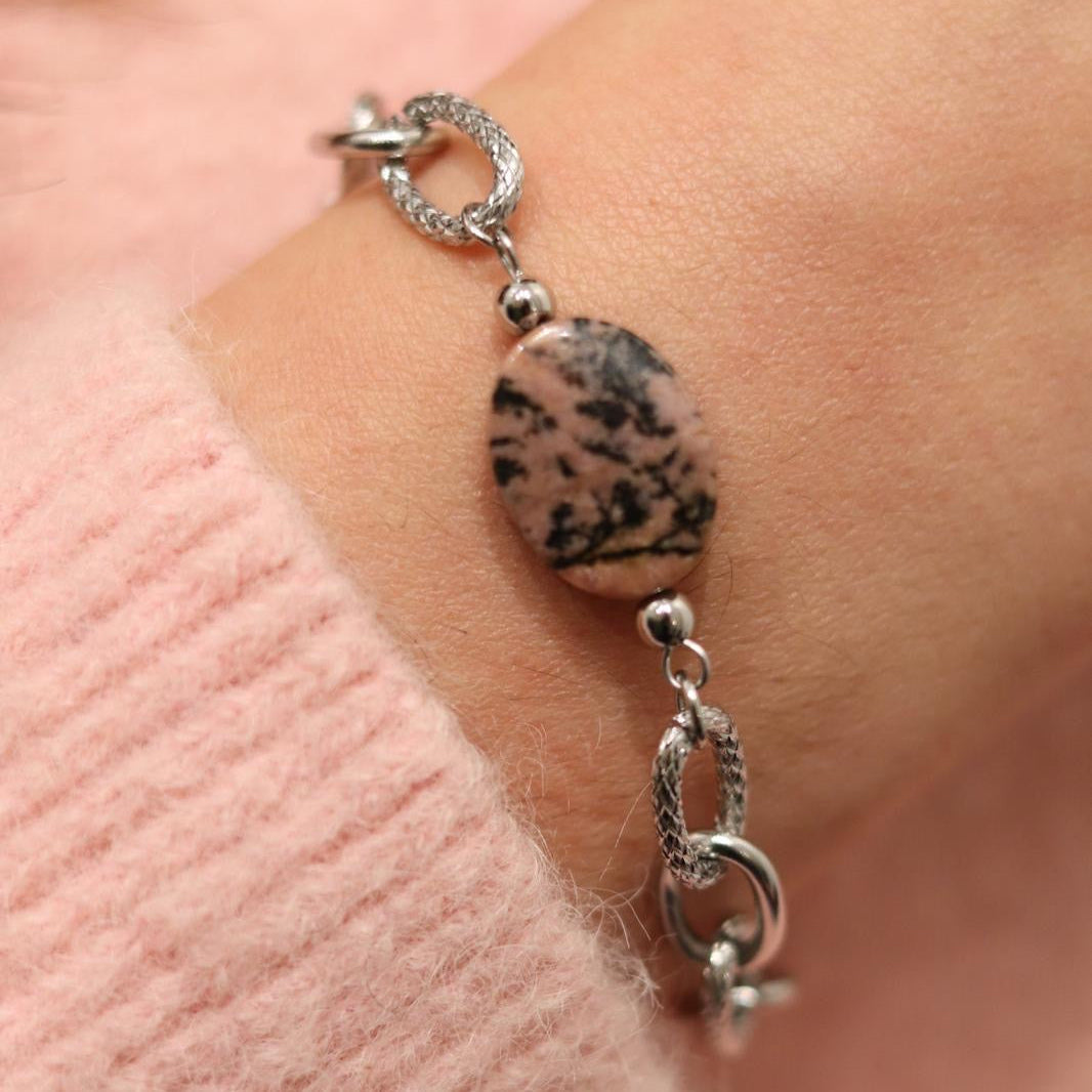 Lydie : Bracelet personnalisé avec la pierre de ton choix, fait main L'or Didon