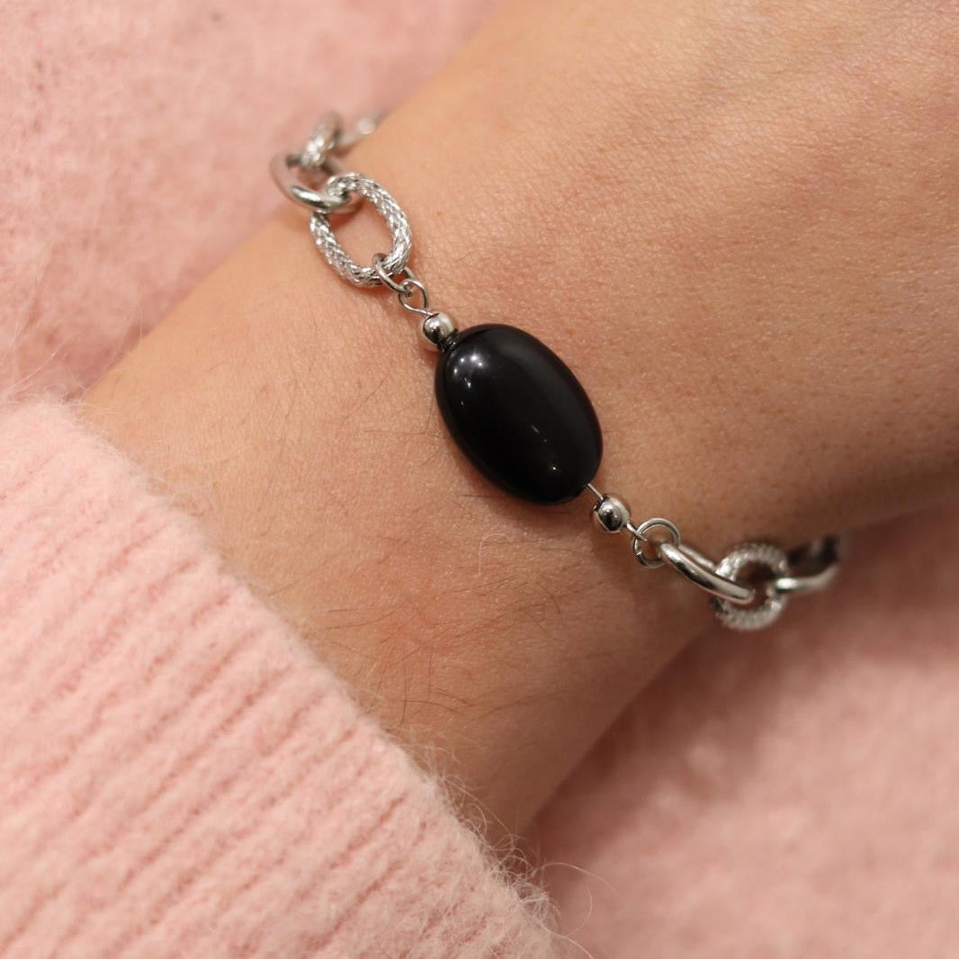 Lydie : Bracelet personnalisé avec la pierre de ton choix, fait main L'or Didon