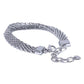 Bracelet Ashley argenté à chaîne plate facettée en acier inoxydable chirurgical