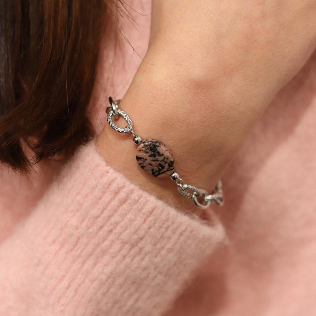 Lydie : Bracelet personnalisé avec la pierre de ton choix, fait main L'or Didon