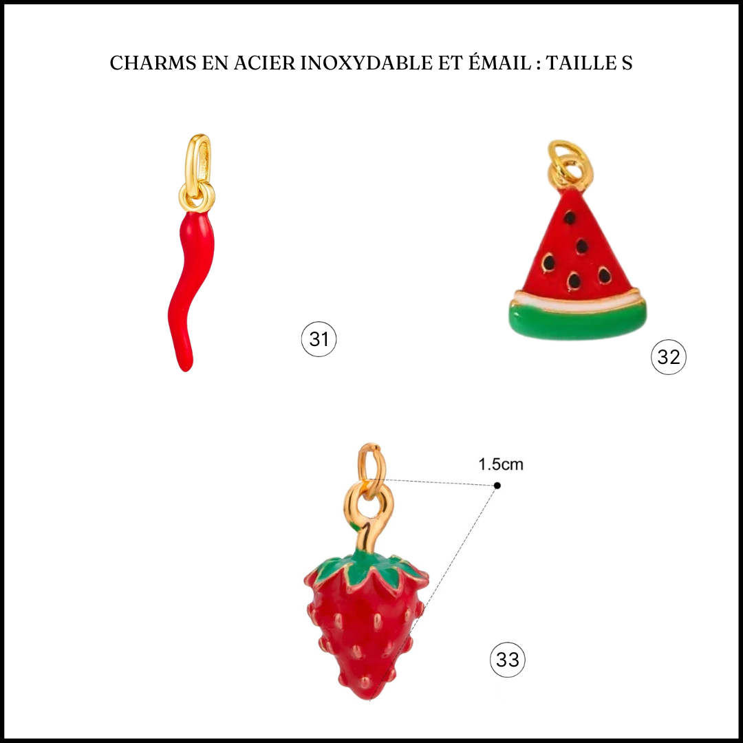 Chaîne serpent personnalisables avec charms