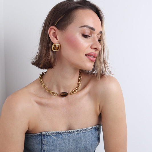 Collier choker interchangeable personnalisé avec ta pierre naturelle préférée inspiration collier loulou kitchen