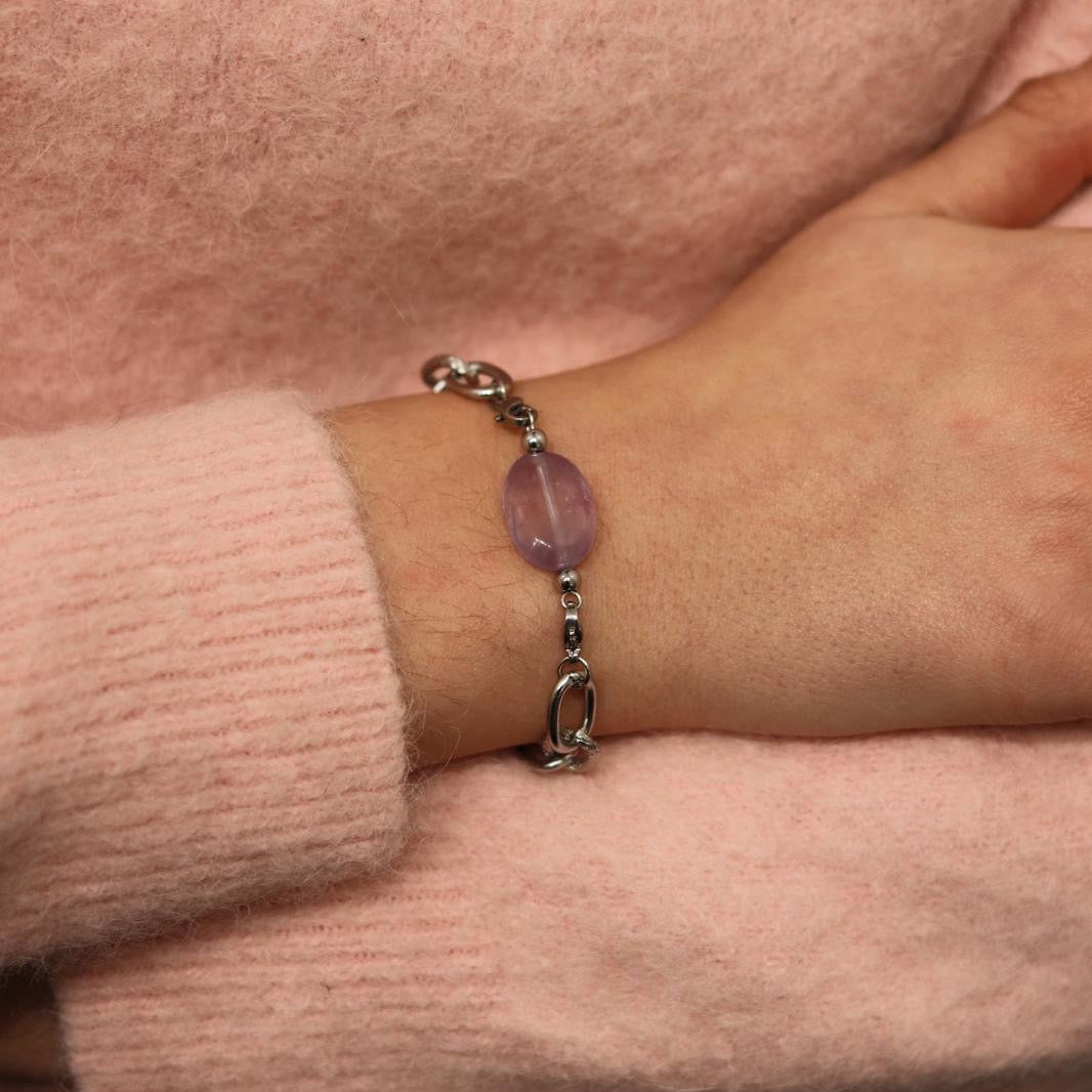Lydie : Bracelet personnalisé avec la pierre de ton choix, fait main L'or Didon