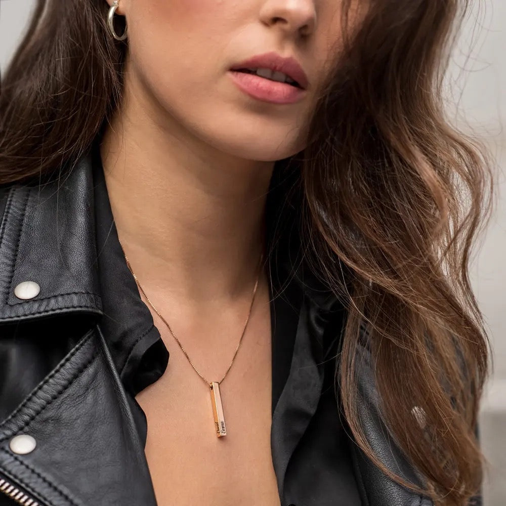 Collier Pendentif Personnalisé Cuir Et Acier Inoxydable – Gravure Gratuite