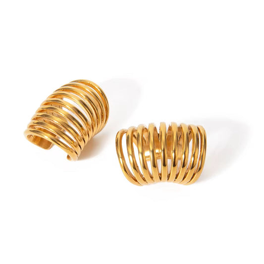 Ear cuff : faux piercing- Bague d’oreilles en acier inoxydable L'or Didon 