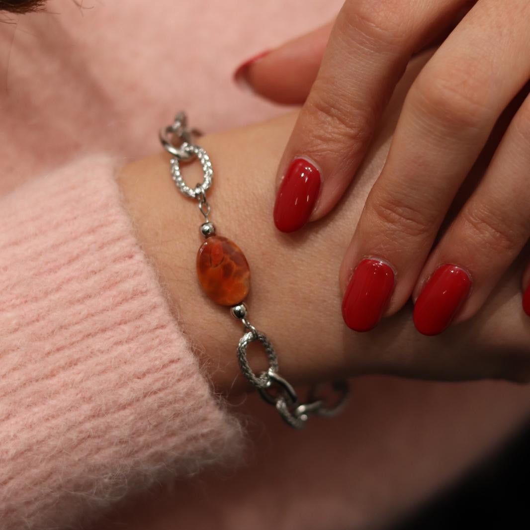 Lydie : Bracelet personnalisé avec la pierre de ton choix, fait main L'or Didon