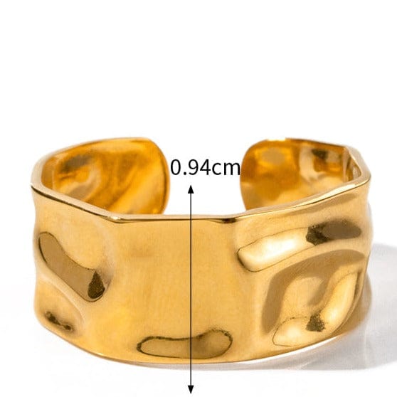 Ava : Bague martelée ajustable