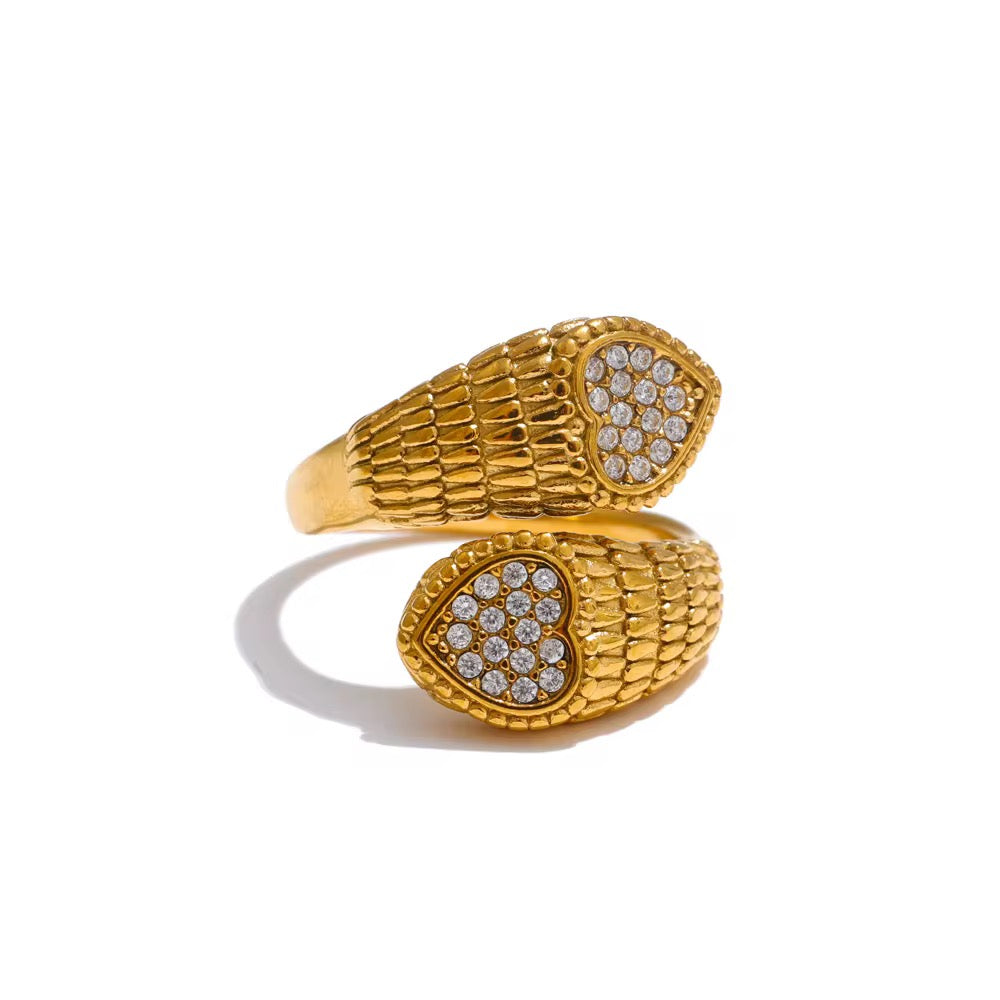Bague Calista en or avec pierres fines, bijou raffiné au design élégant