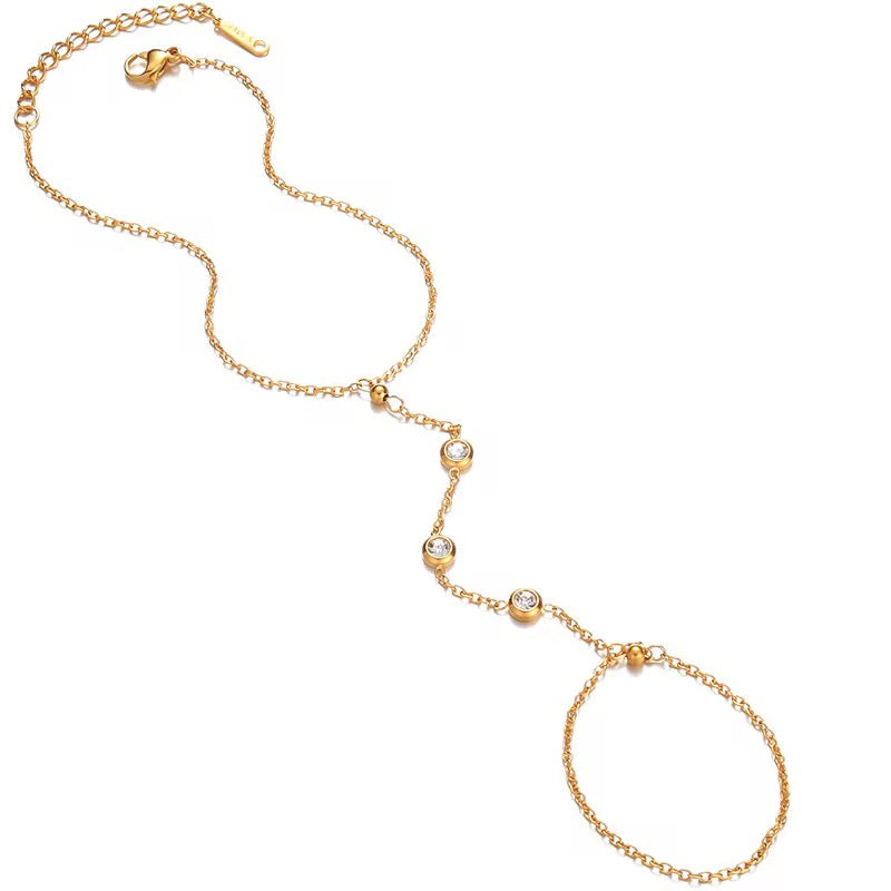Chaîne de main zirconium dorée et argentée | Bracelet de main ajustable – L’Or Didon Paris L'or Didon