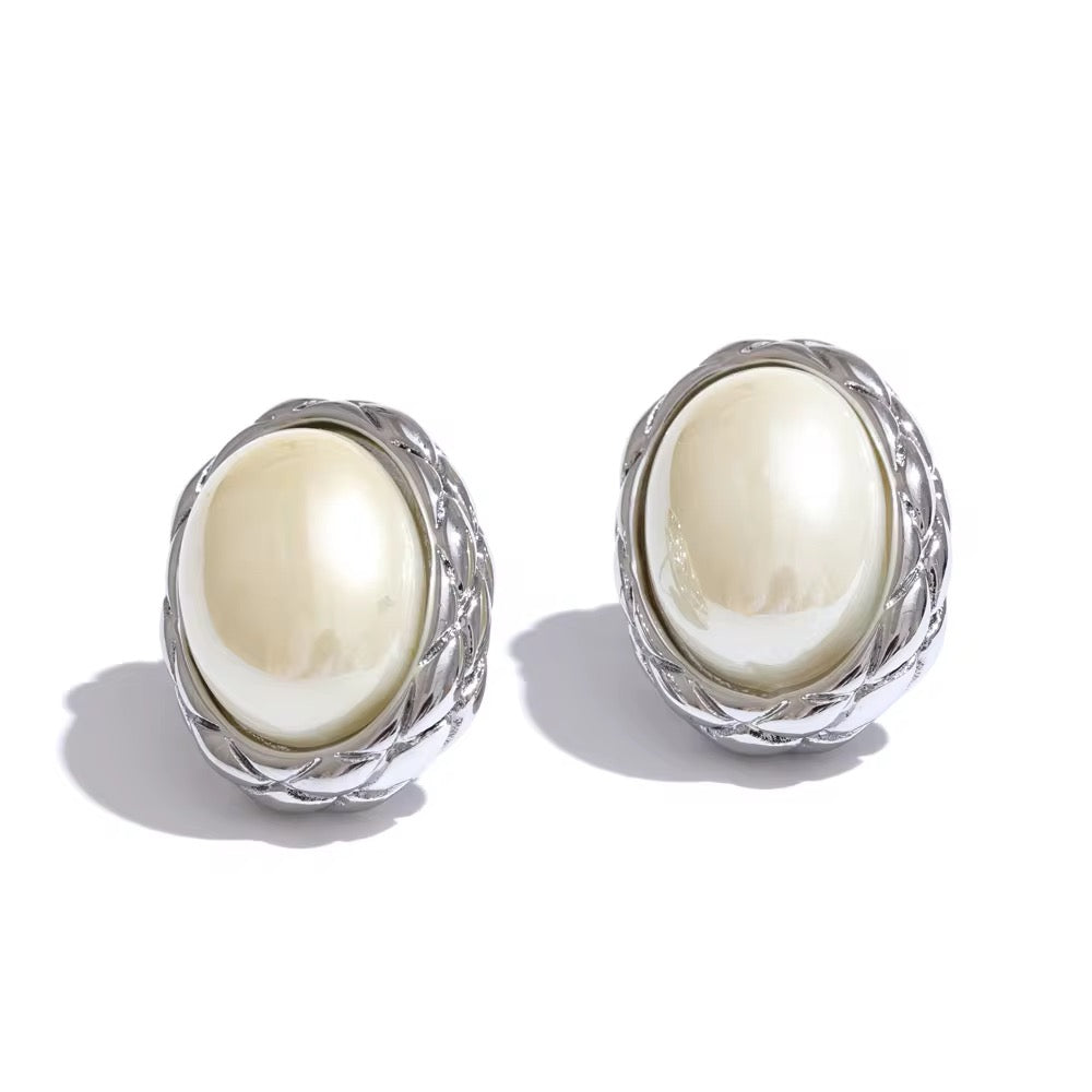 Boucles d'oreilles Nacre & argenté style vintage « Christelle » L'or Didon