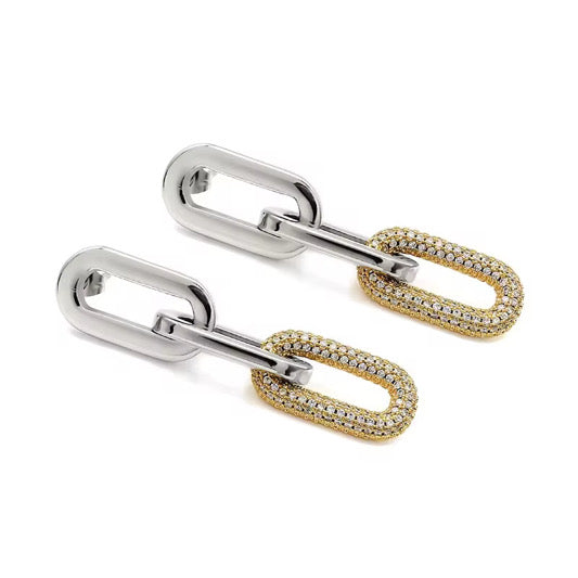 Boucles d’oreilles pendantes argentées : Philippine L'or Didon