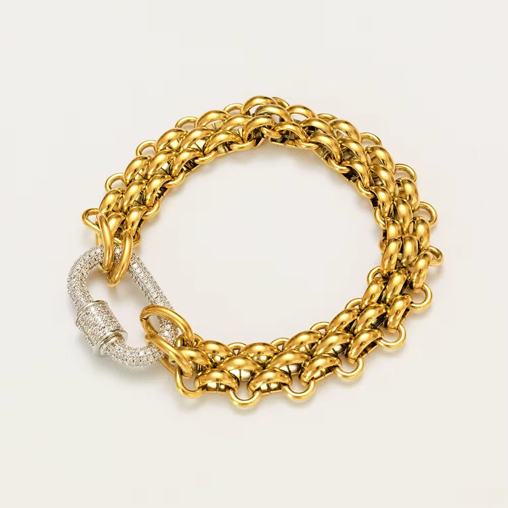 Bracelet Eva L'or Didon doré avec fermoir argenté