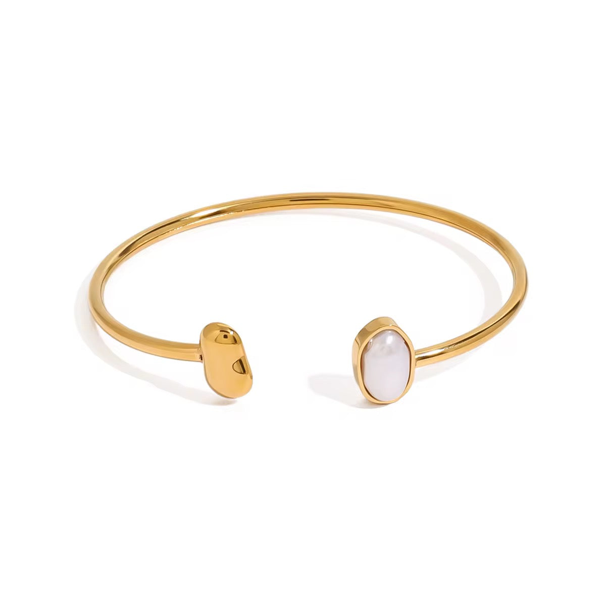 Bracelet jonc doré effet nacré L'or Didon