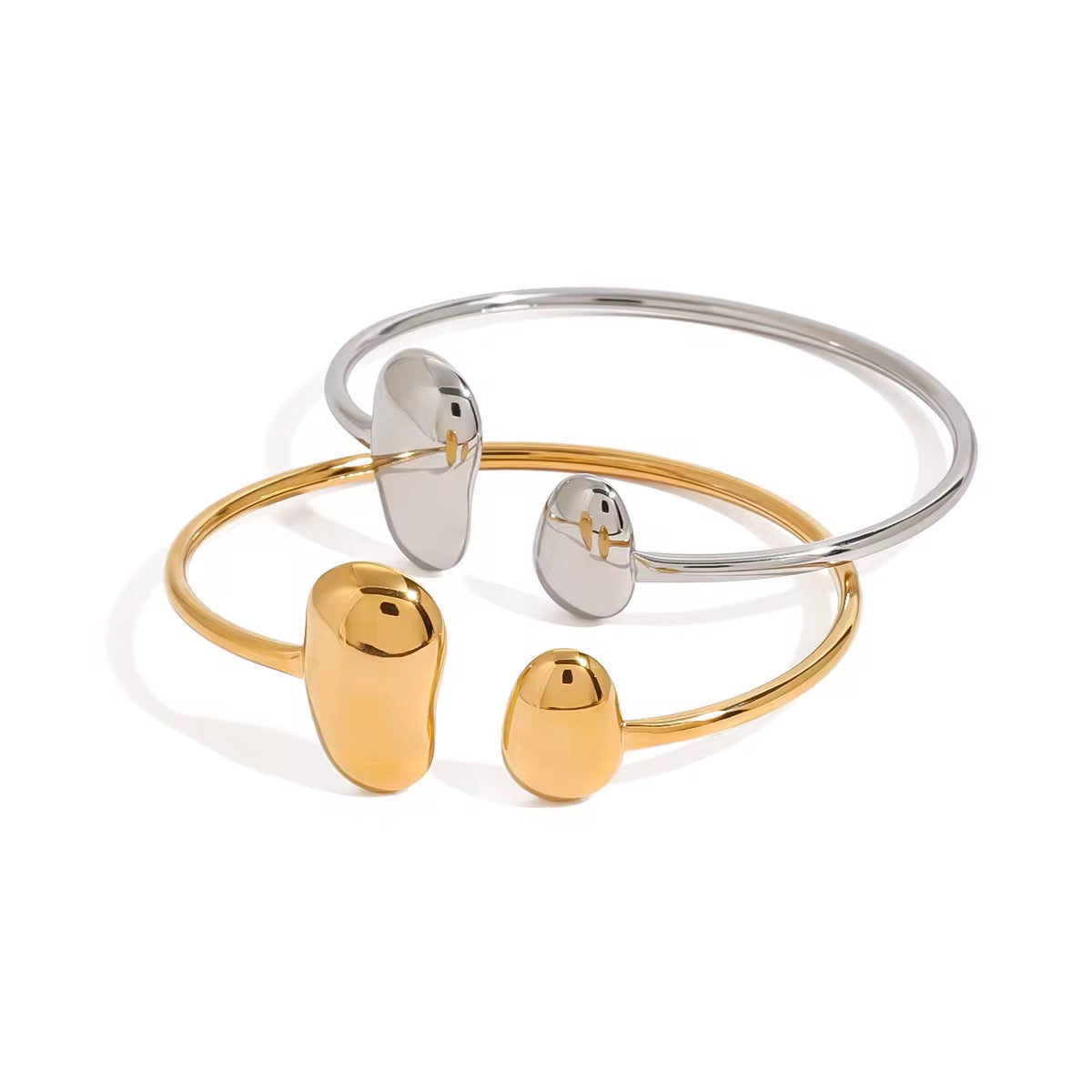 Bracelet jonc doré ou argenté  ajustable L'or Didon
