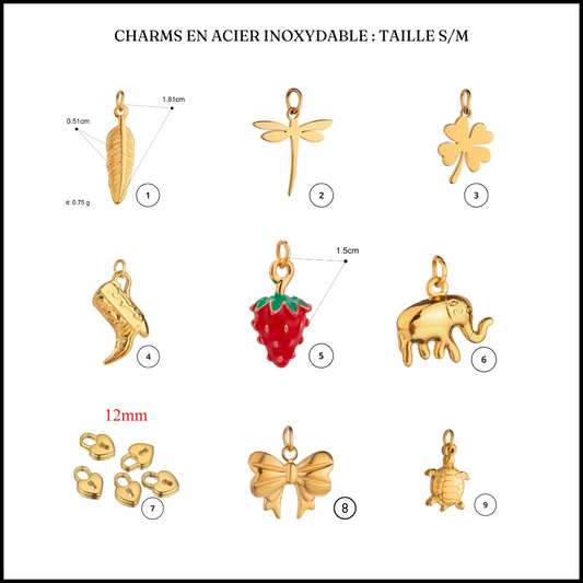 CHARMS : EN ACIER INOXYDABLE