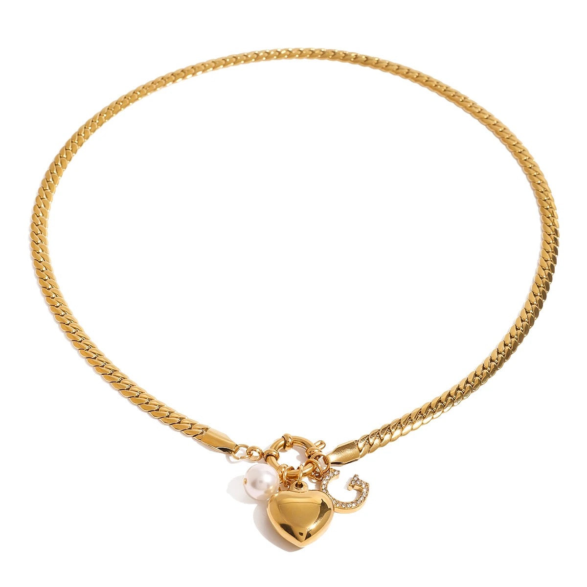 Collier en chaine anglaise personnalisable avec des charms