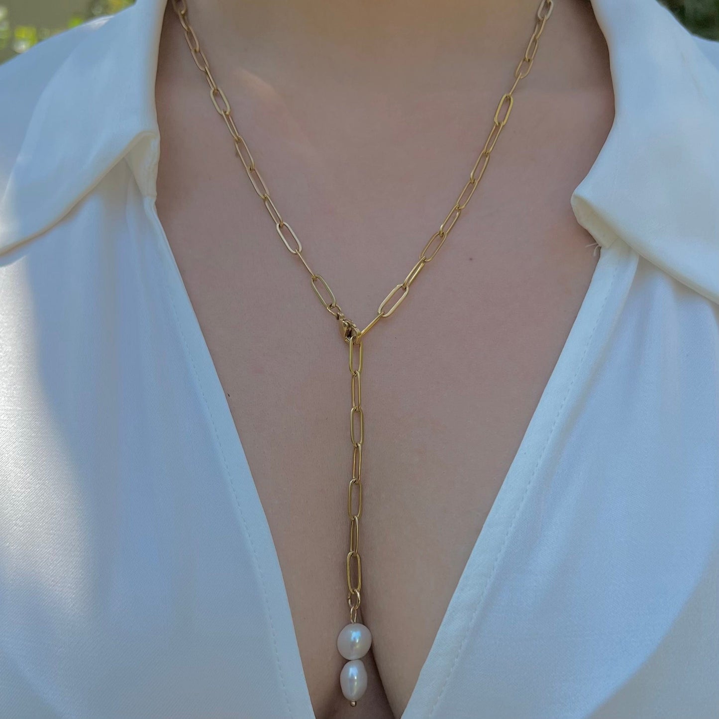 Cascade : Collier pendant, personnalisé avec de veritable pierres