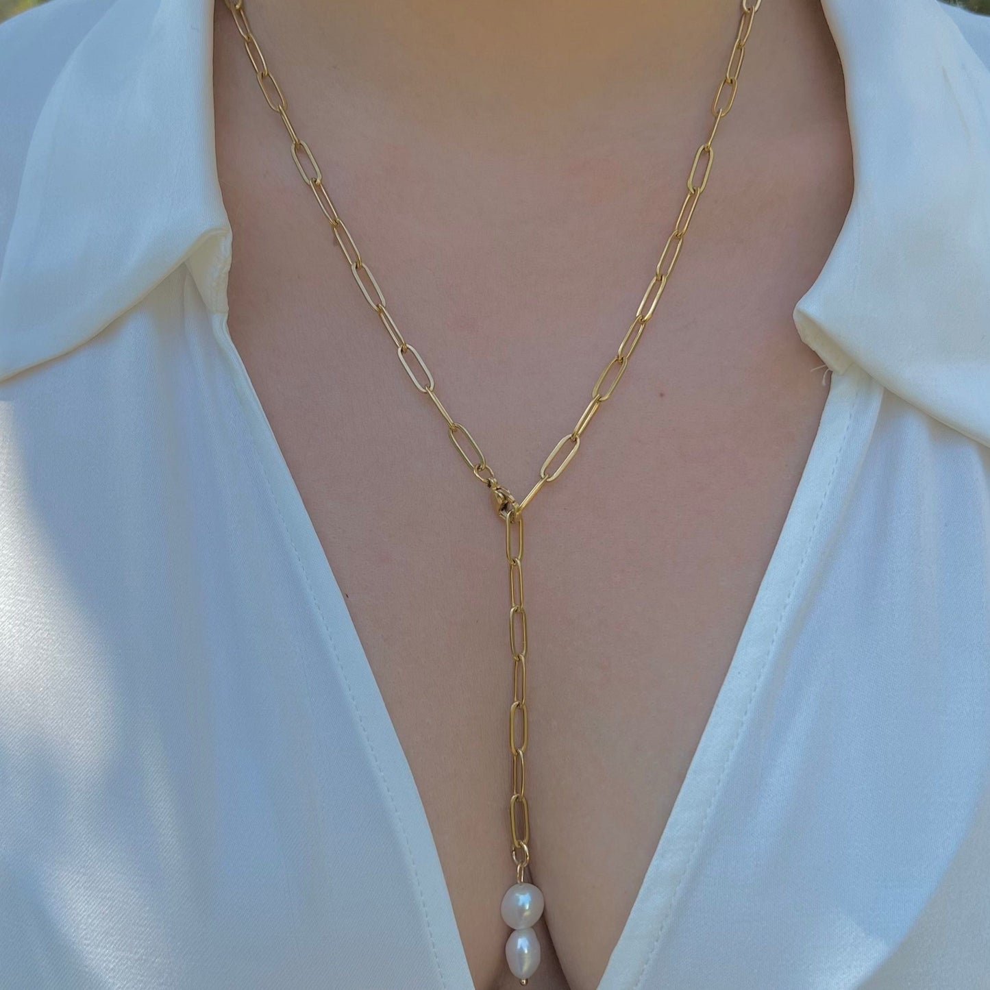 Cascade : Collier pendant, personnalisé avec de veritable pierres