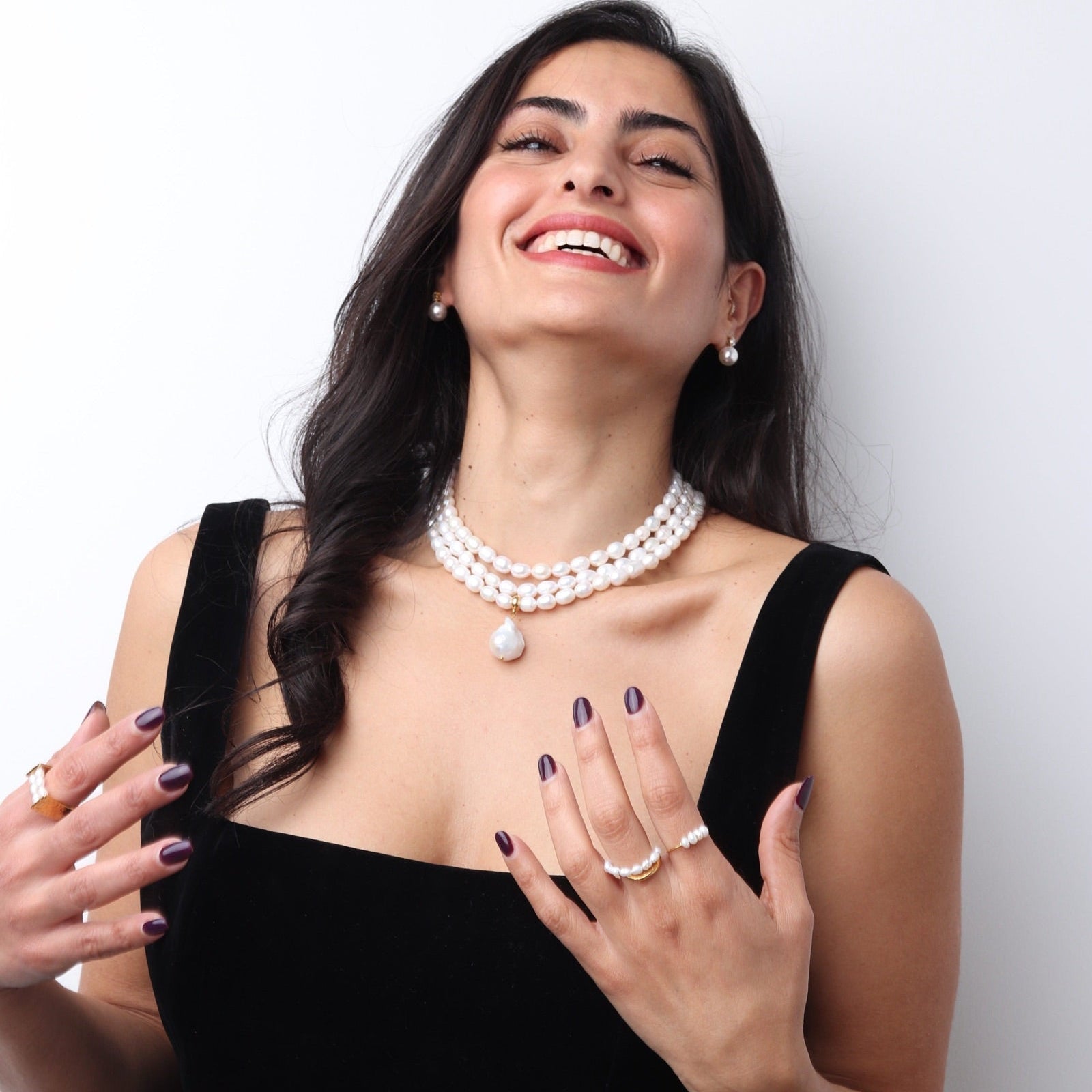 ras de cou 3 rangs en perles naturelles et baroque | L’Or Didon Paris